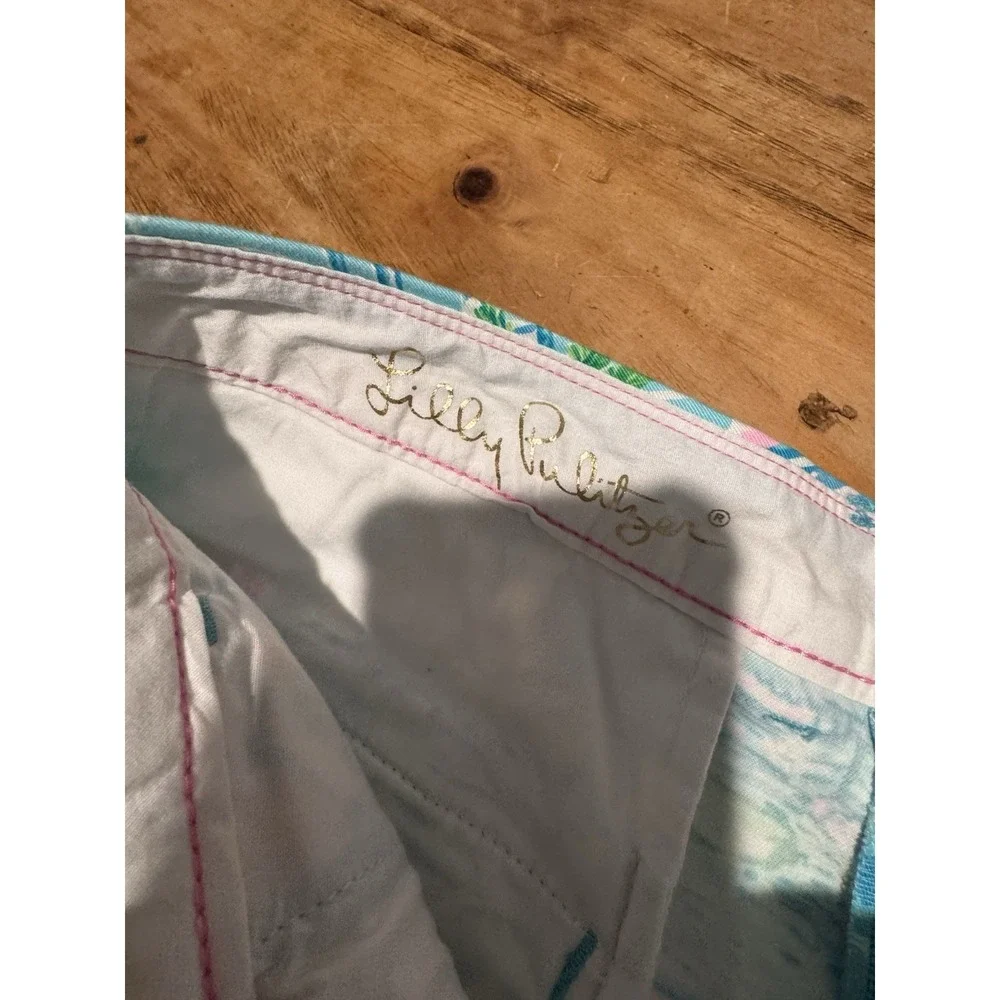 Lilly Pulitzer Mens Beaumont Shorts 38 Honda Classic Golf Print Cotton Stretch